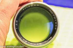 Auto Beriflex 135 mm Fotos zum Ausbau / Zerlegen des Objektivs